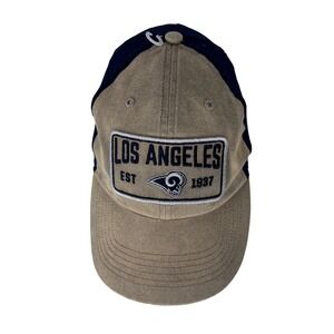 '47 NFL Los Angeles Rams Snapback Cap Hat Mesh Back‎ Adjustable Brown Black OS